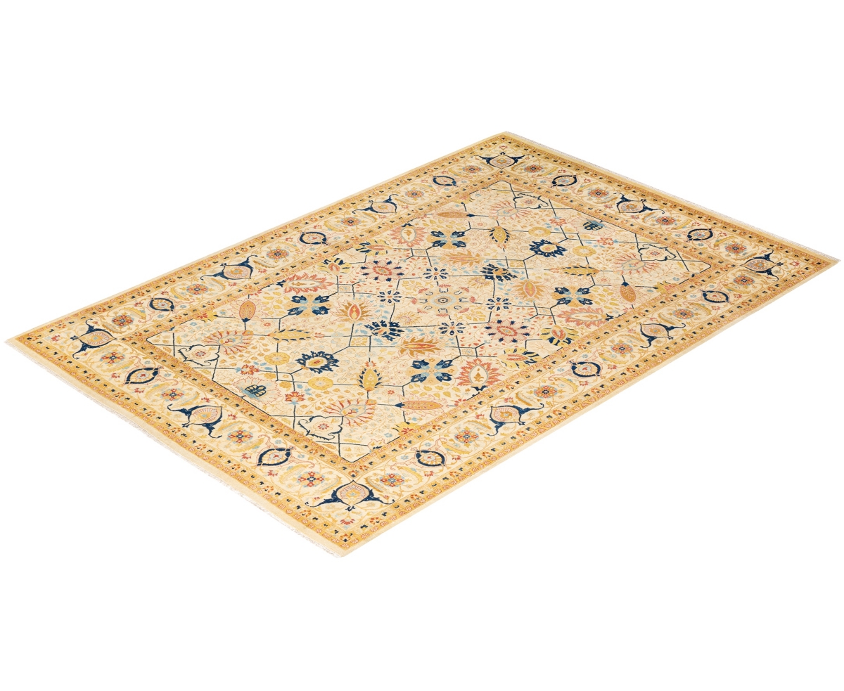 Adorn Hand Woven Rugs Mogul M1251 6'1"x9' Area Rug In Brown