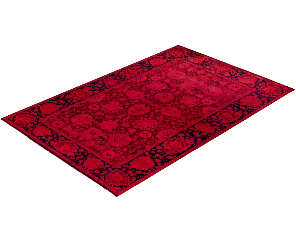 Adorn Hand Woven Rugs Fine Vibrance M1265 6'1"x9'2" Area Rug In Red