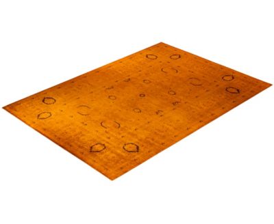 Adorn Hand Woven Rugs Fine Vibrance M1345 Rug Collection In Orange