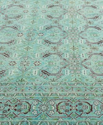 Adorn Hand Woven Rugs Fine Vibrance M1230 Rug Collection In Green