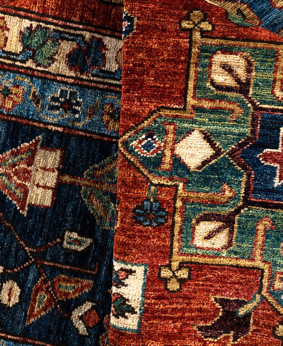 Adorn Hand Woven Rugs Serapi M0103-57 10'1"x14'2" Area Rug In Red
