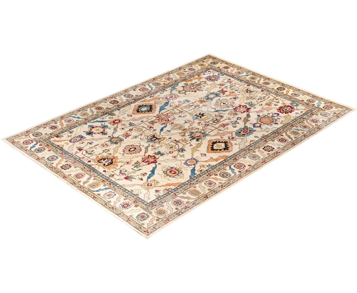 Adorn Hand Woven Rugs Serapi M0103-72 9'11"x13'11" Area Rug In White