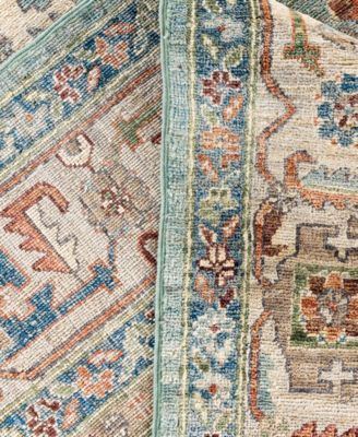 Adorn Hand Woven Rugs Serapi M0103 94 Rug Collection In Green