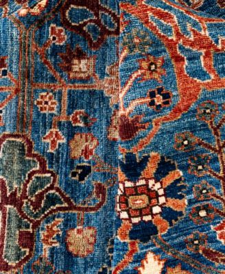 Adorn Hand Woven Rugs Serapi M0103 109 Rug Collection In Blue