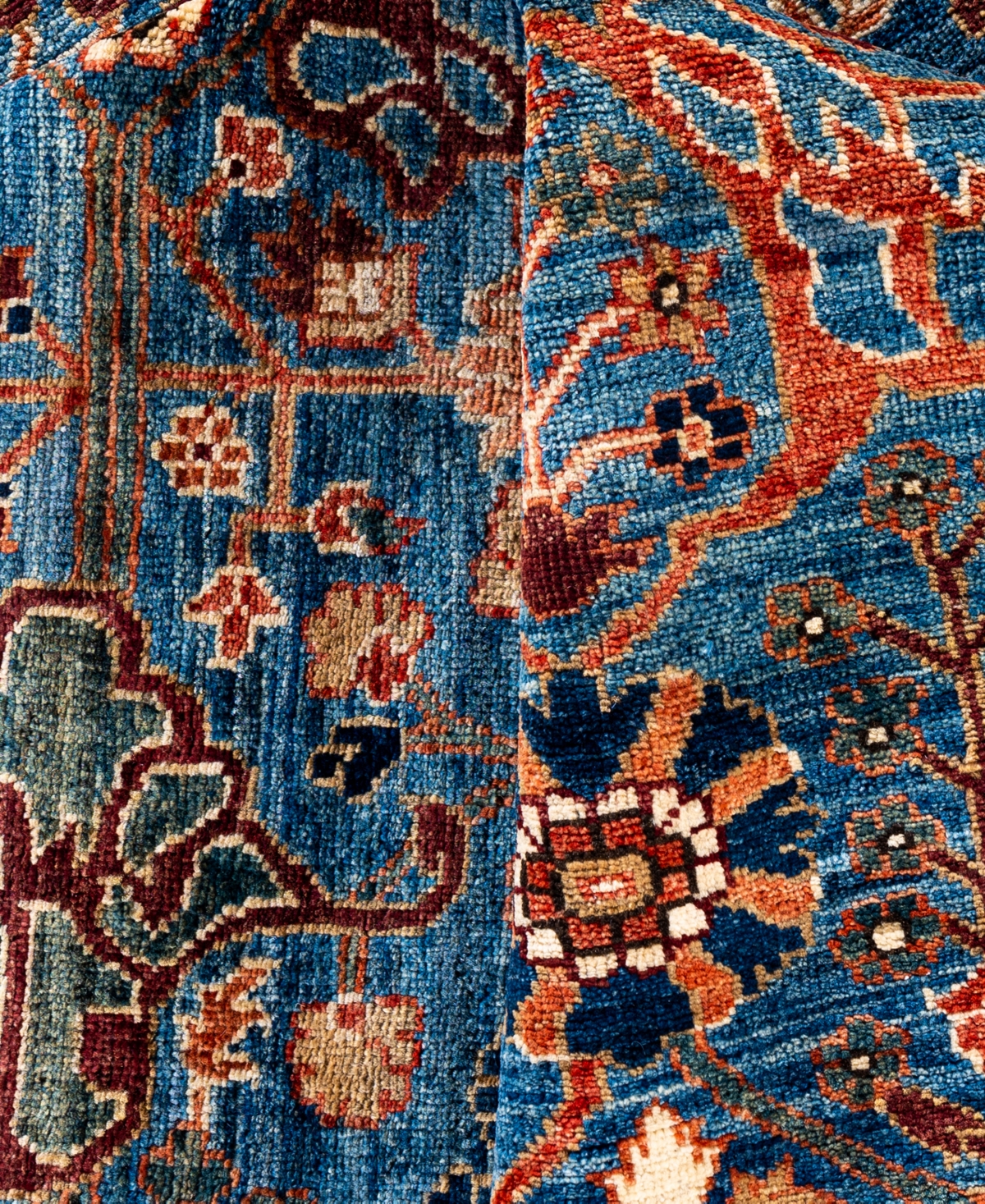 Adorn Hand Woven Rugs Serapi M0103-109 8'10"x11'11" Area Rug In Blue