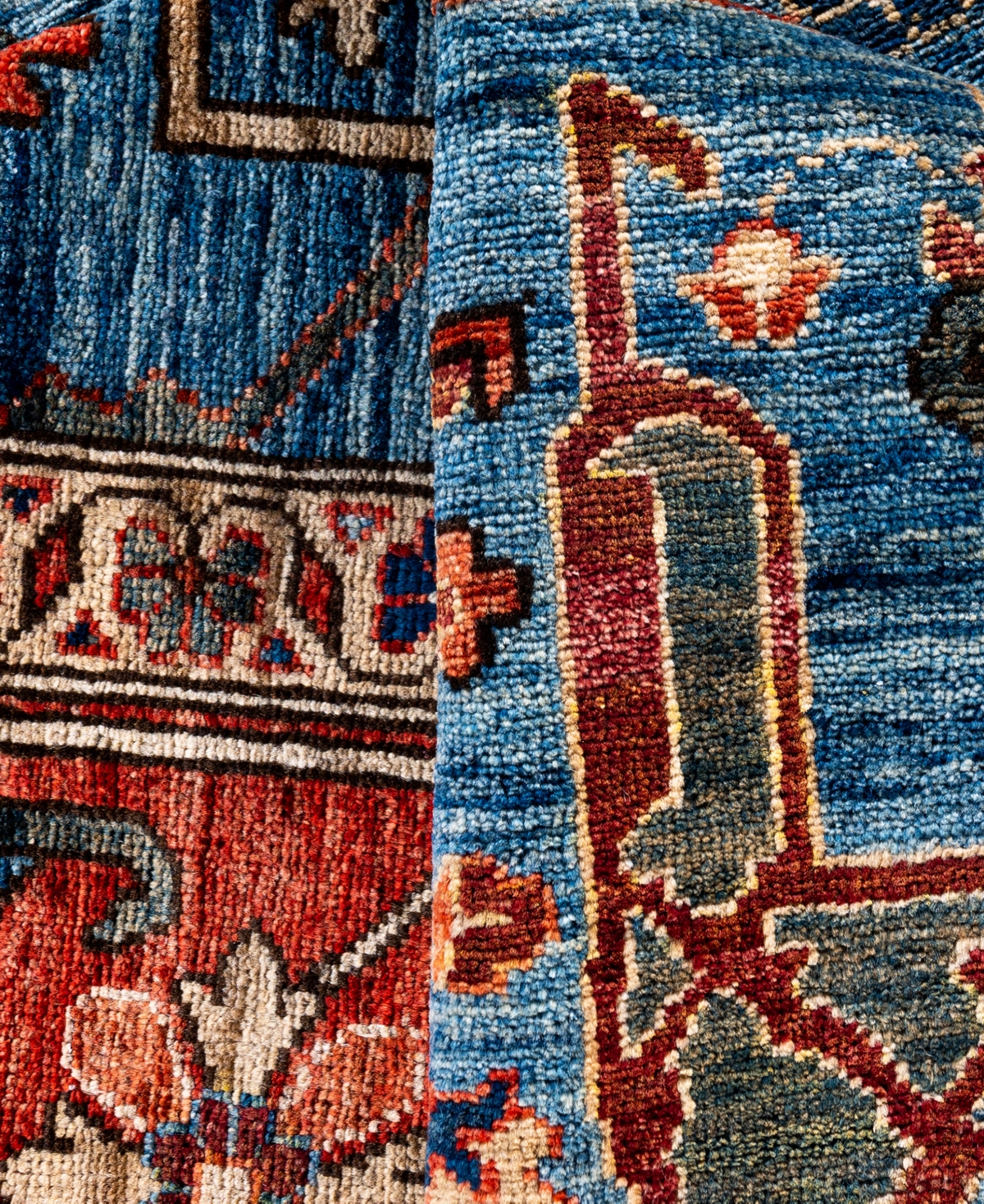 Adorn Hand Woven Rugs Serapi M0103-159 8'11"x12'1" Area Rug In Blue
