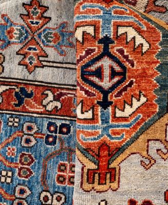 Adorn Hand Woven Rugs Serapi M0103 164 Rug Collection In Gray