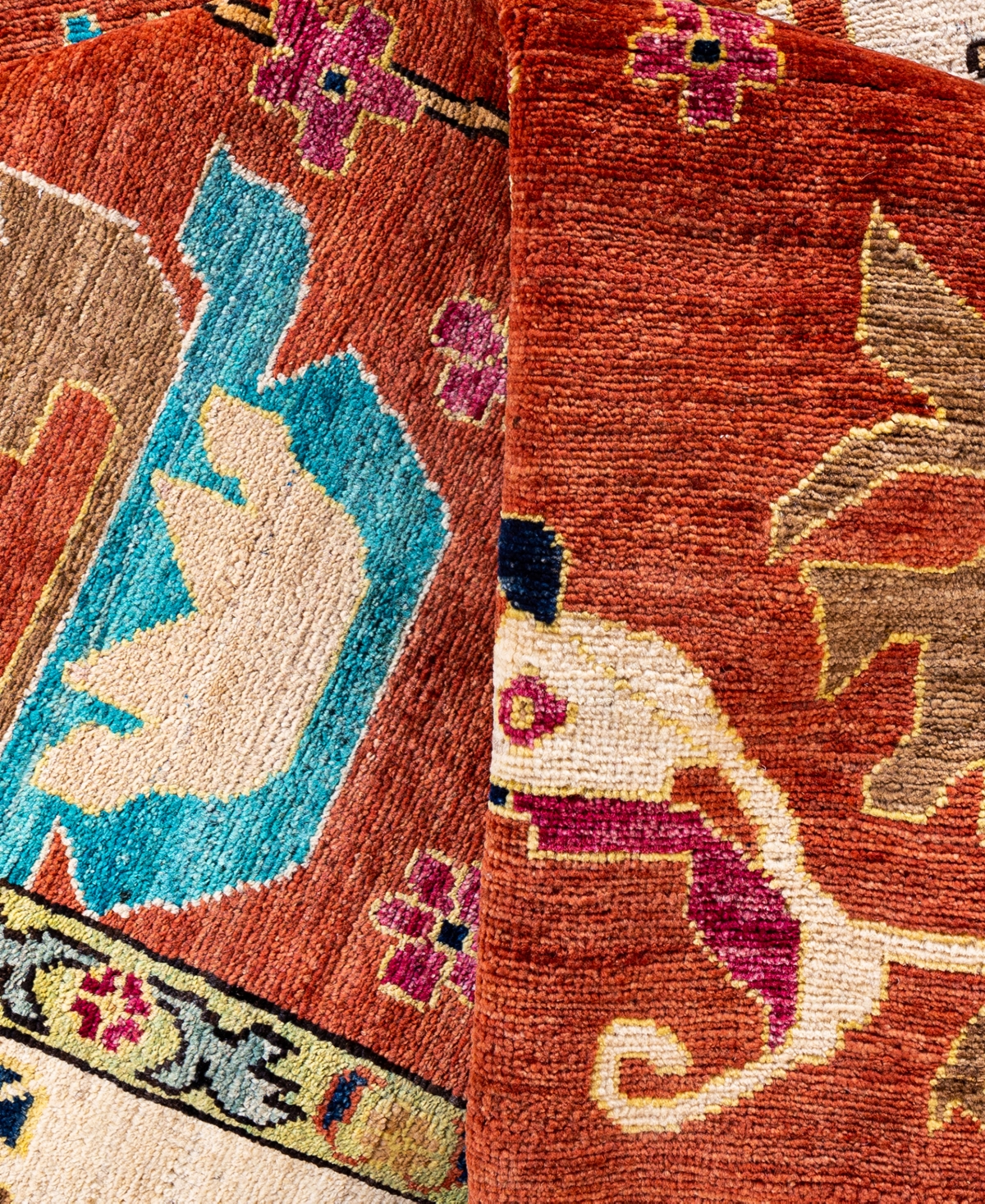 Adorn Hand Woven Rugs Serapi M0103-174 9'x12'2" Area Rug In Orange