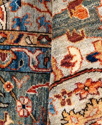 Adorn Hand Woven Rugs Serapi M0103 268 Rug Collection In Gray