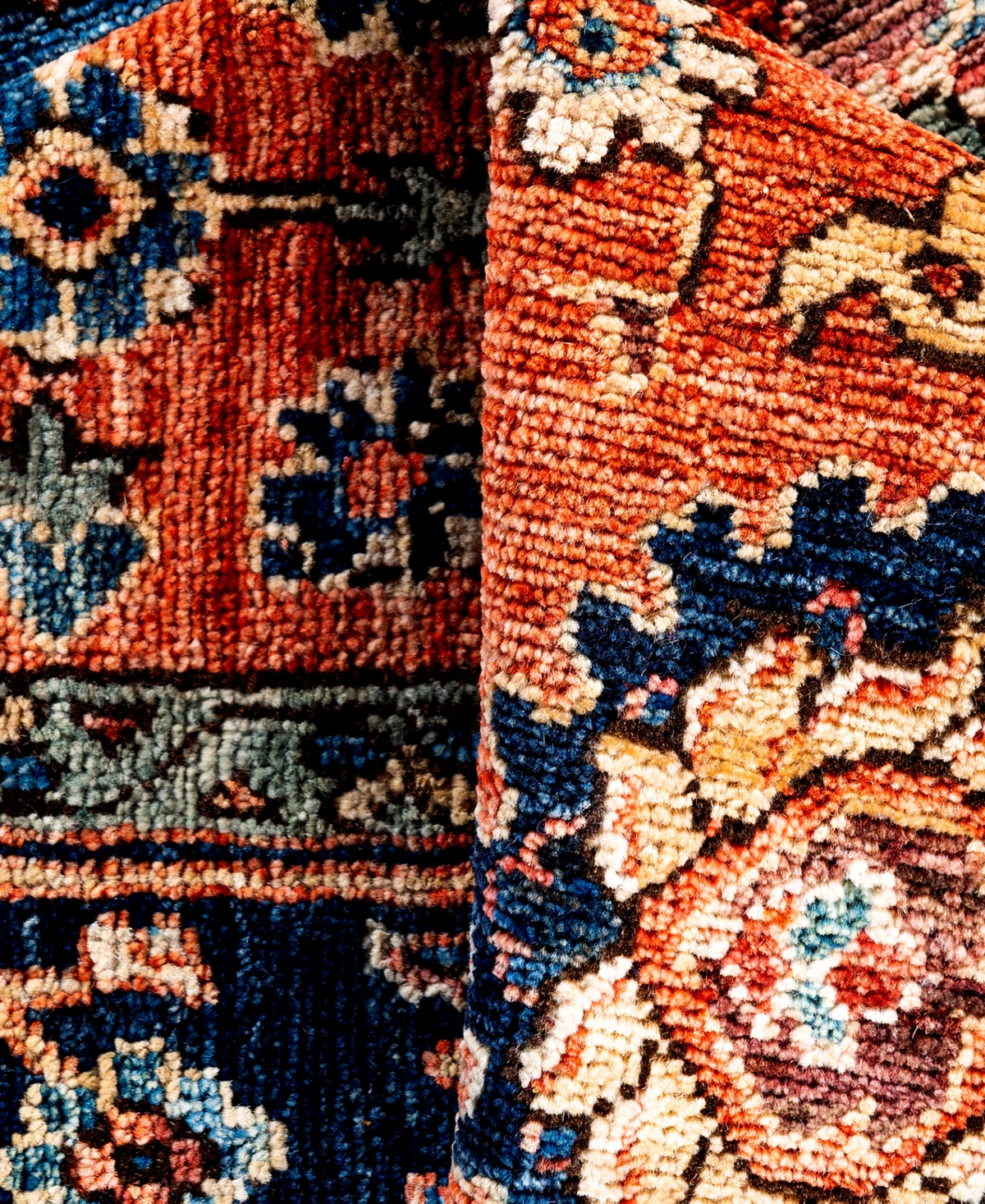 Adorn Hand Woven Rugs Serapi M0103-293 4'3"x6'2" Area Rug In Orange