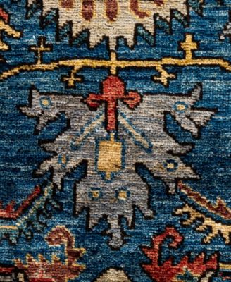 Adorn Hand Woven Rugs Serapi M0103 317 Rug Collection In Blue