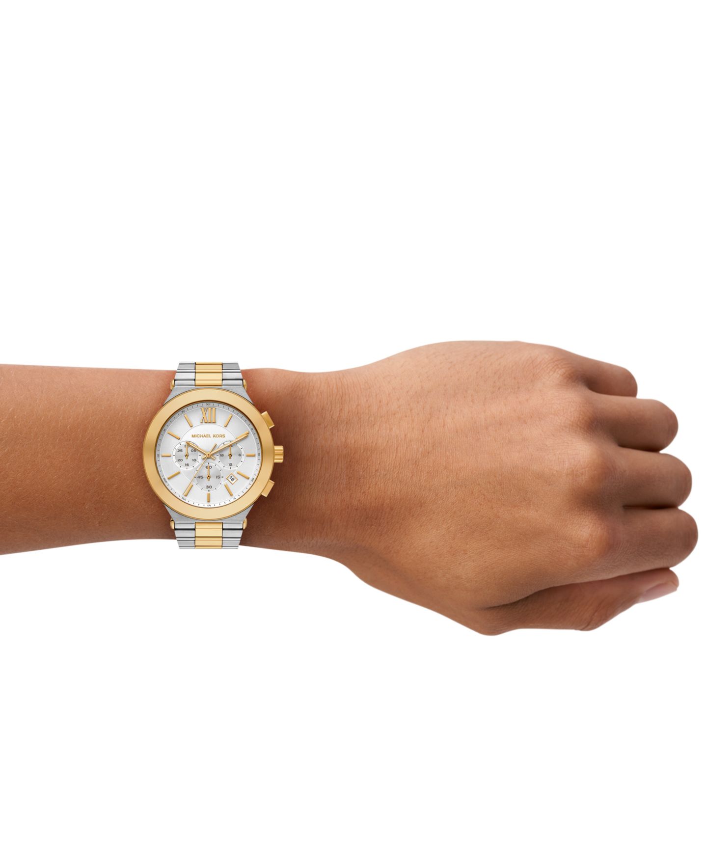 Мужские часы Michael Kors Billie Chronograph Two-Tone Stainless Steel, 44mm — фото 4