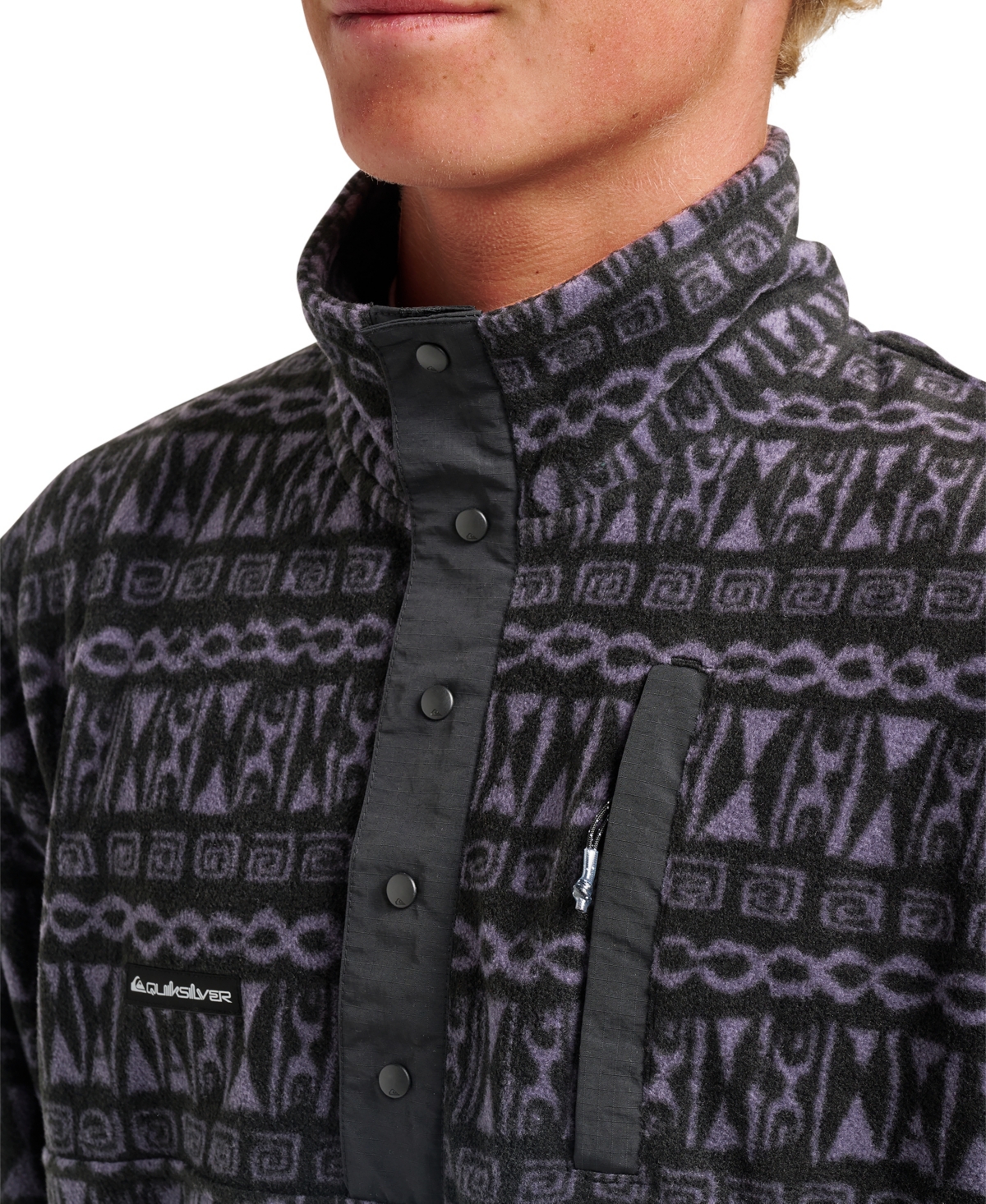 Quiksilver No Destination Fleece Pullover In Gray
