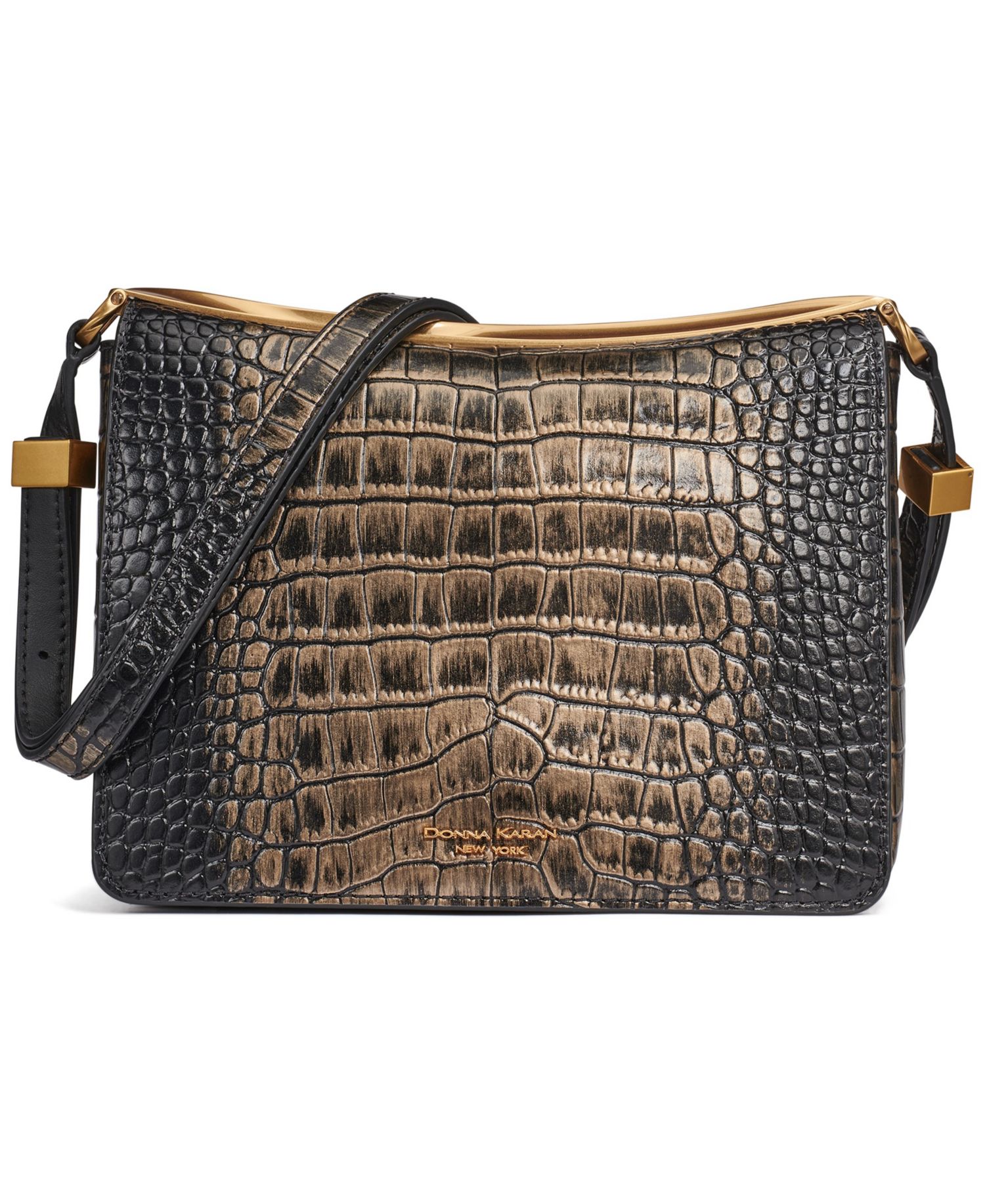 Jericho Metallic Croc Small Convertible Shoulder Handbag