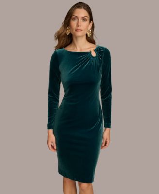 Women's Boat Neck Midi Dress