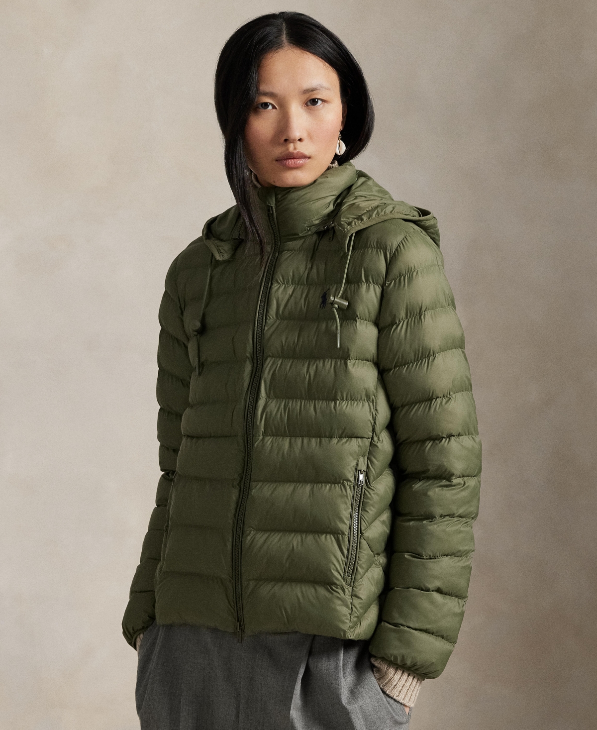 Polo Ralph Lauren Women's Water-Resistant Packable Hooded Jacket