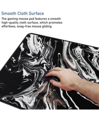 Large Extended Gaming Mouse Pad with Stitched Edges, (31.5X15.7In) Durable Non-Slip Natural Rubber Base, Waterproof Mat for Gamer/Desktop/Office