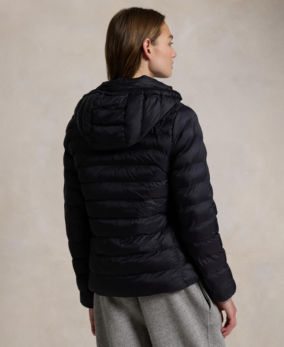 Polo Ralph Lauren Women's Water-resistant Packable Hooded Jacket In Black