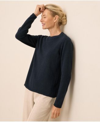 Organic Cotton Classic Fine Knit Crew Sweater
