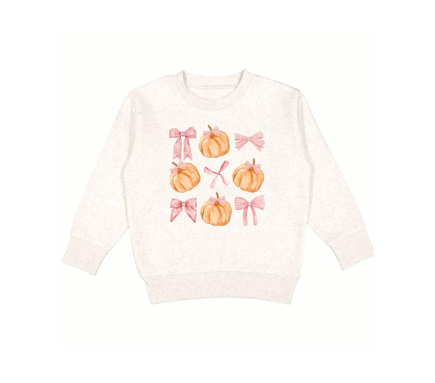 Little and Big Girls Coquette Pumpkin Sweatshirt