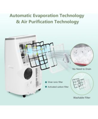 14,000 BTU Portable AC - 3-in-1 Cooling Unit with Fan & Dehumidifier for Rooms up to 750 Sq. Ft, Includes Remote, 24H Timer
