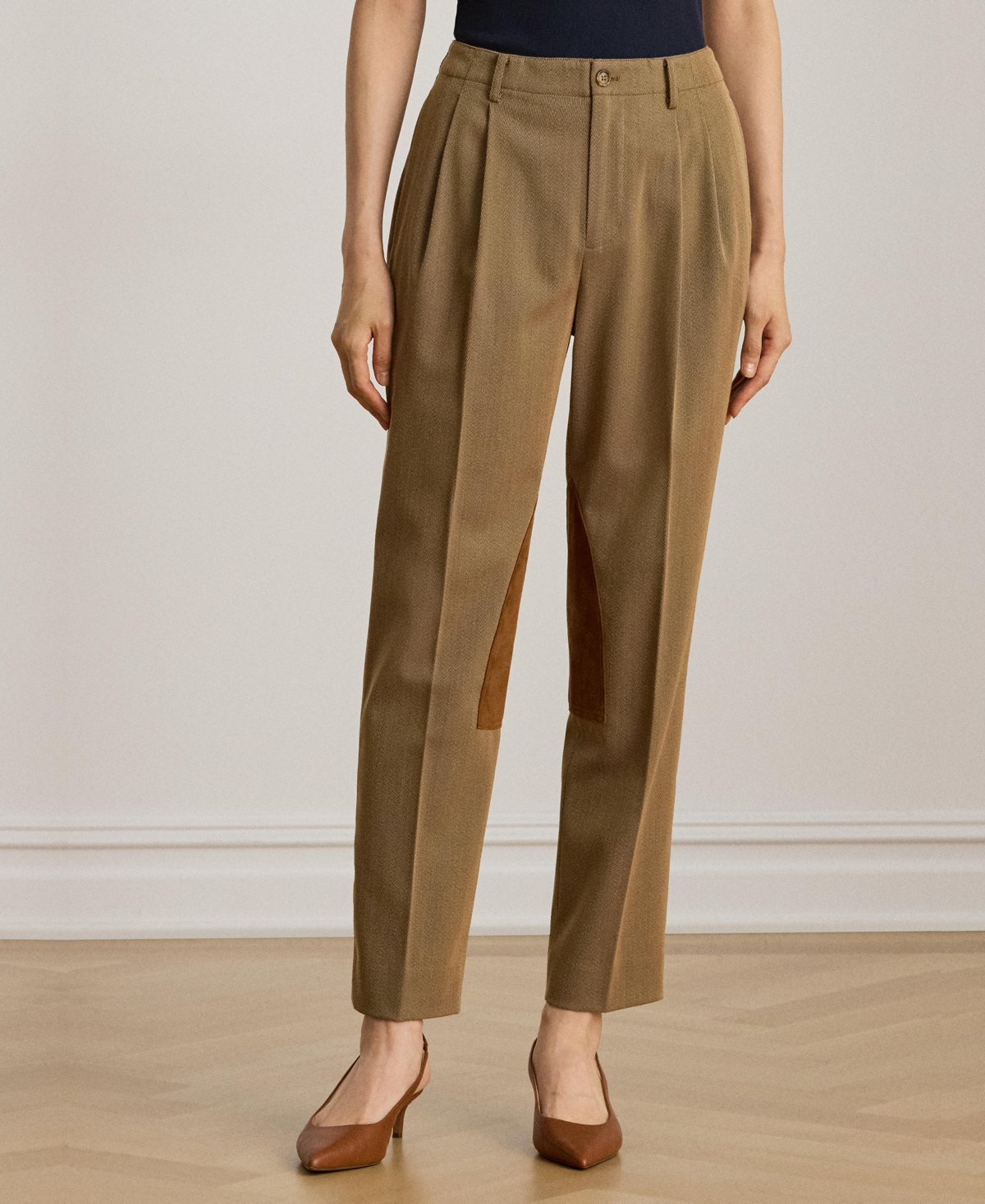 Ralph Lauren Women's Pleat Detail Cropped Pants In Multi