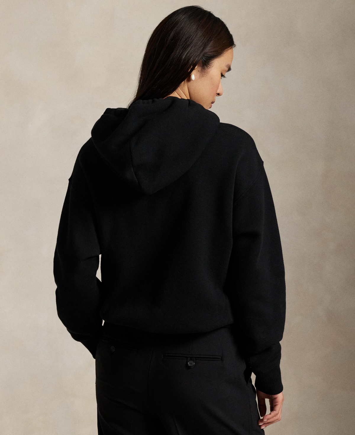 Polo Ralph Lauren Bear-print Hoodie In Black