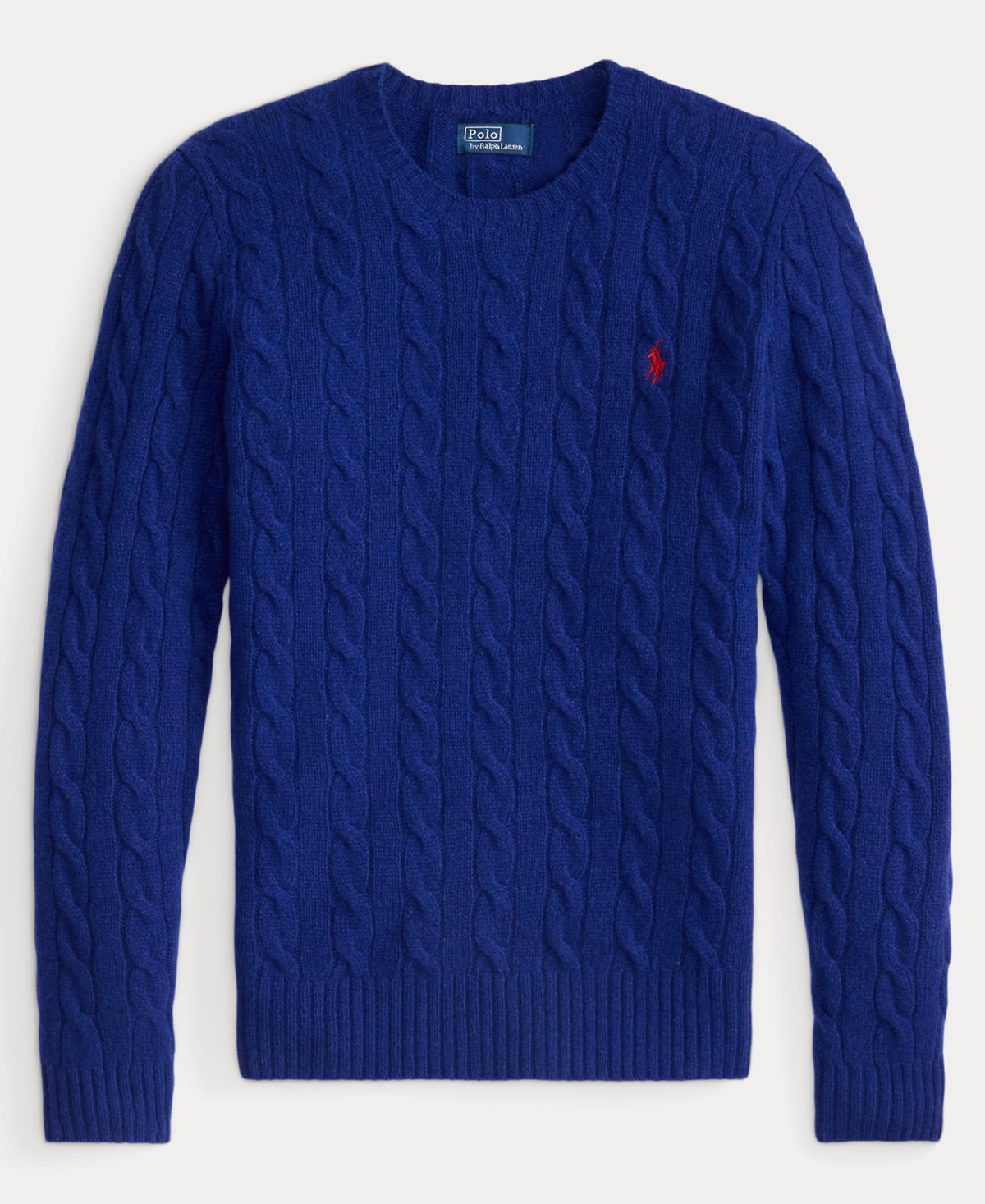 Polo Ralph Lauren All-over Cable Knit Cashmere Blend Sweater In Blue