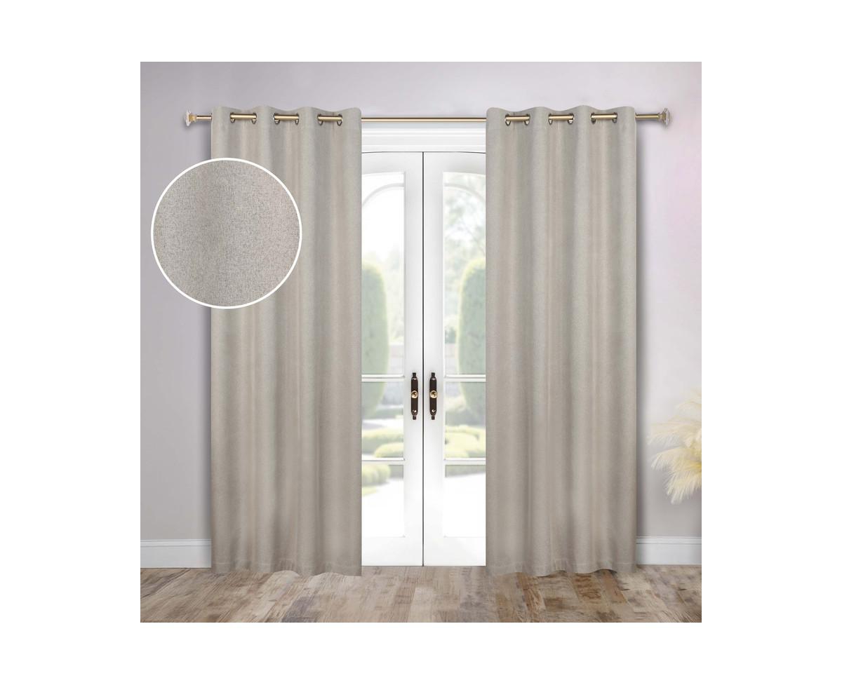 Superior Neal 100% Blackout Solid Machine Washable Curtains, Set of 2 Panels
