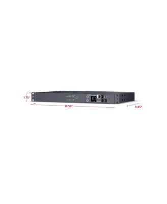 PDU44001 10-Outlet 1U Rackmount Switched ATS Power Distribution Unit