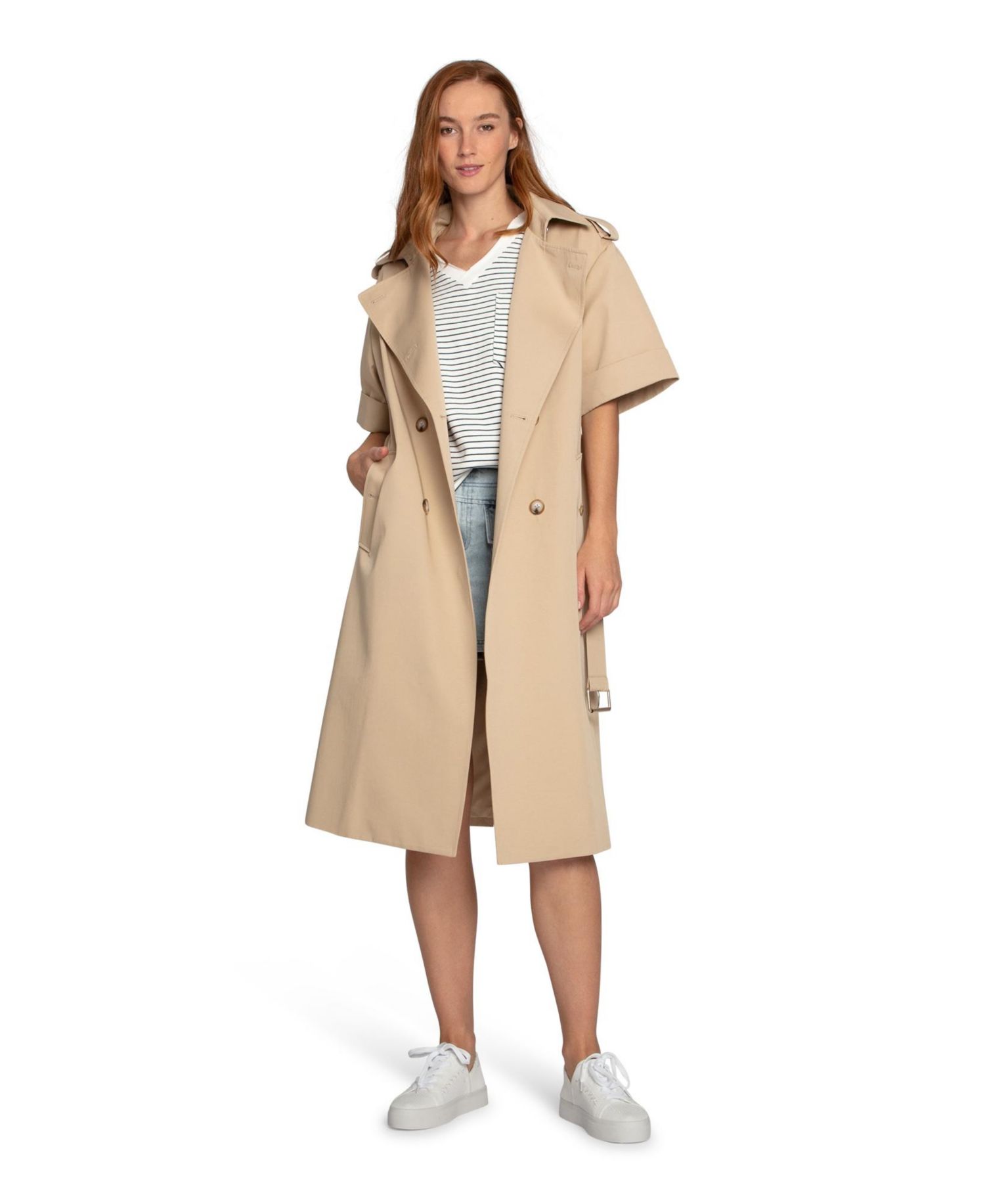 Women's Belle and Bloom Dust and Daring Short Sleeve Trench Style Dress