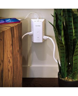 P6WUCL 6-Outlet Wall Mount Surge Protector with USB and Night Light