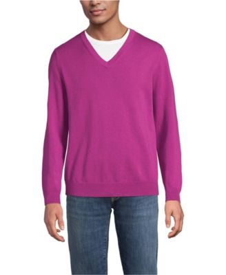 Big & Tall Fine Gauge Cotton V Neck Sweater