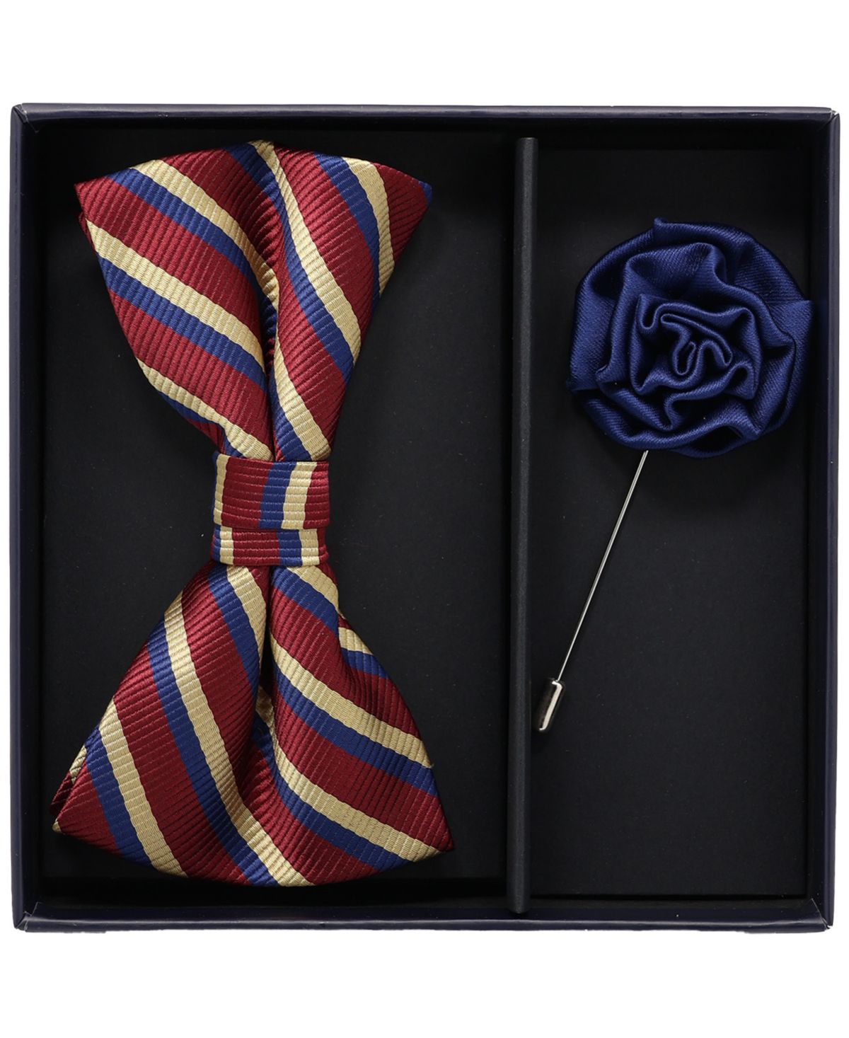 Мужской галстук-бабочка из 2 предметов и булавка для лацкана