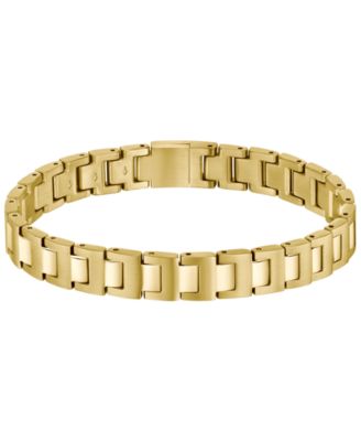 Candor Ionic Plated Thin Gold Stainless Steel Bracelet