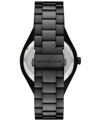 Men's Lennox Three-Hand Black IP Stainless Steel Watch, 43mm