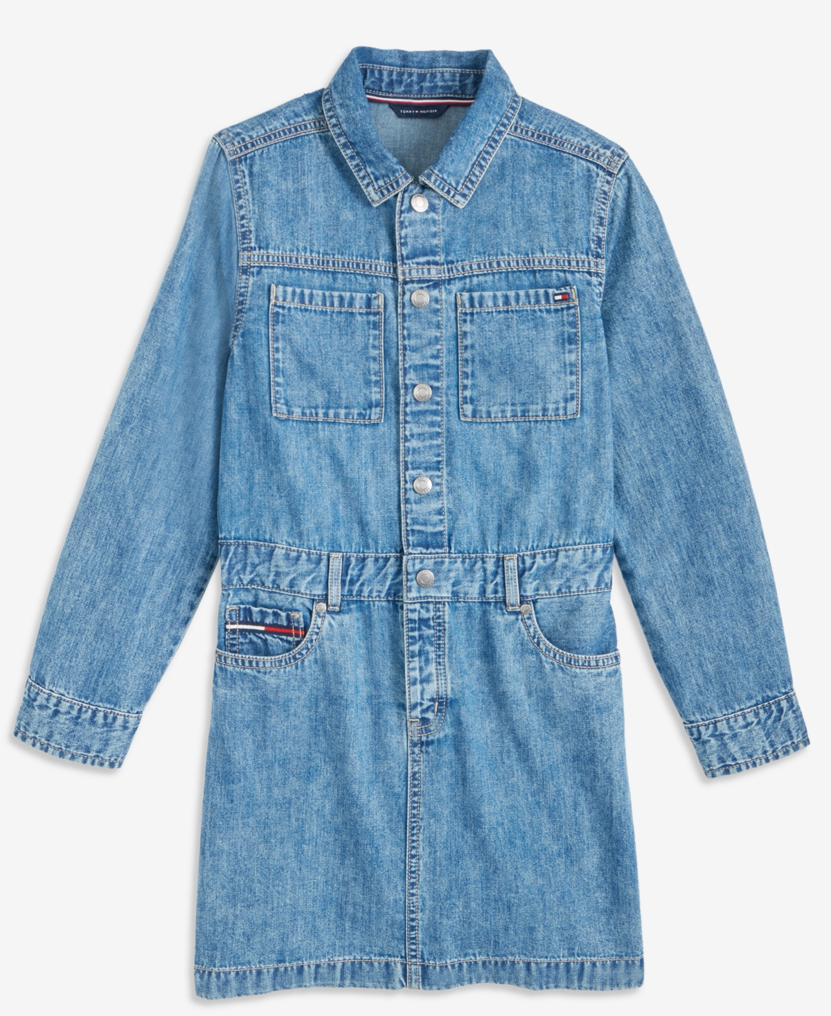Tommy Hilfiger Girls 4-16 Cotton Denim Shirtdress