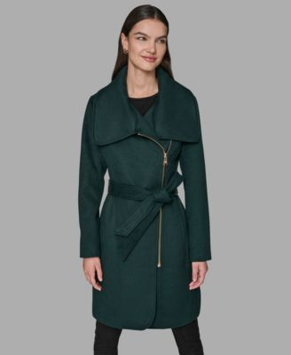 KARL LAGERFELD PARIS - Women's Houndstooth Wrap Coat