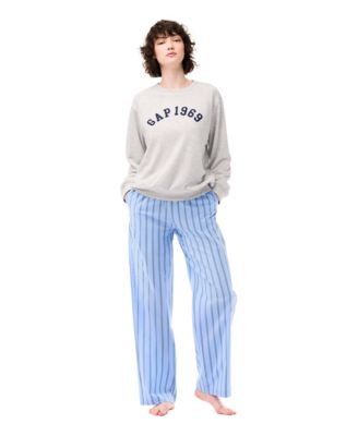 Women's Stripe Poplin Pants