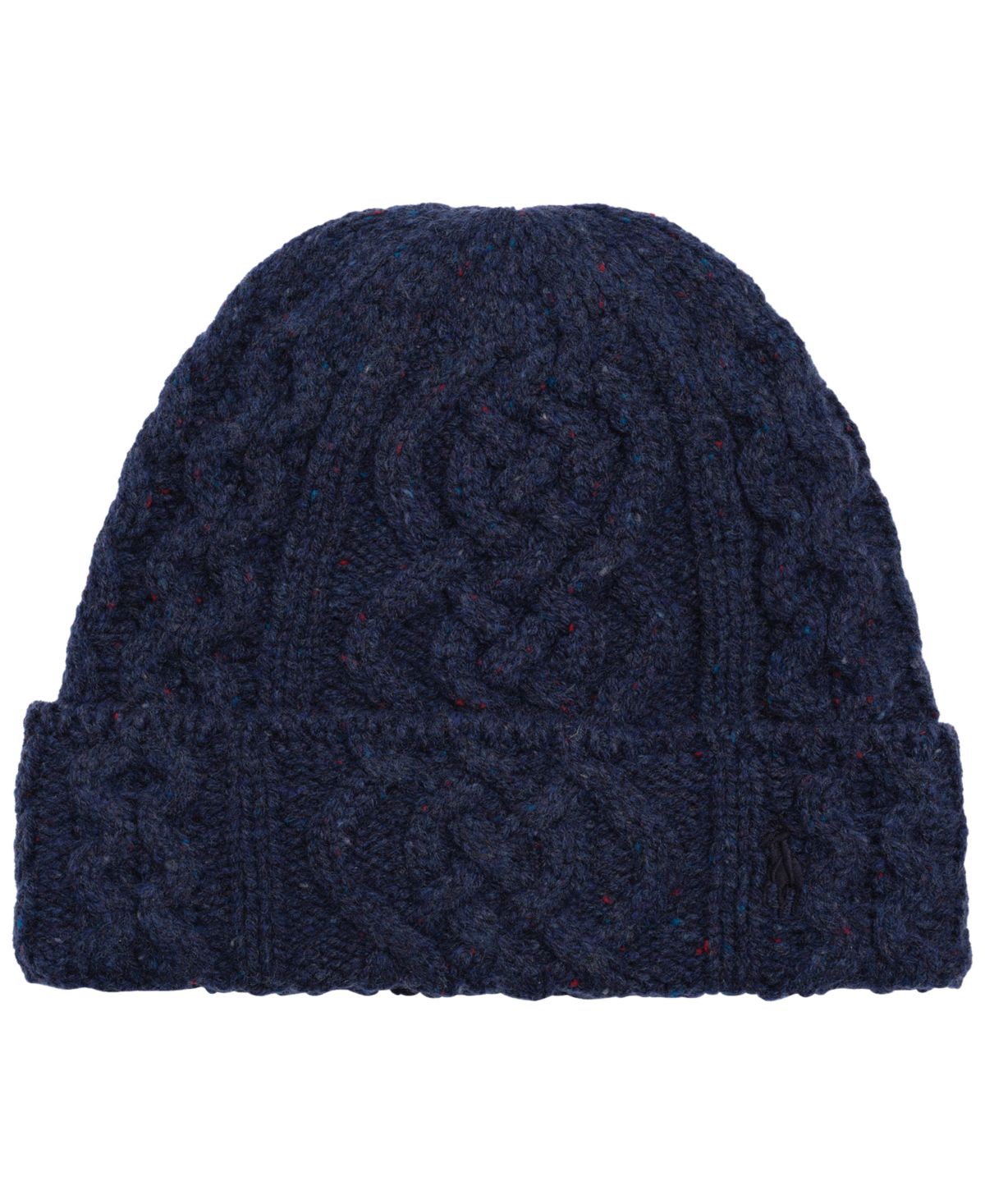 Мужская твидовая шапочка с отворотами и манжетами