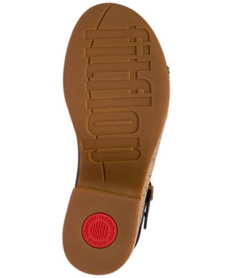 Women's Plattforms V-Weave Heeled Ankle-Strap Sandals