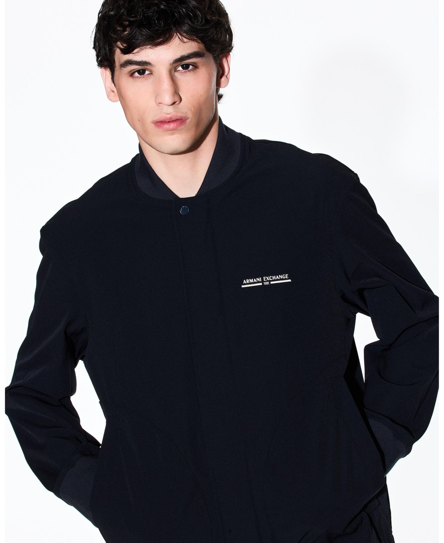 Men's Nylon Graphic Bomber Jacket