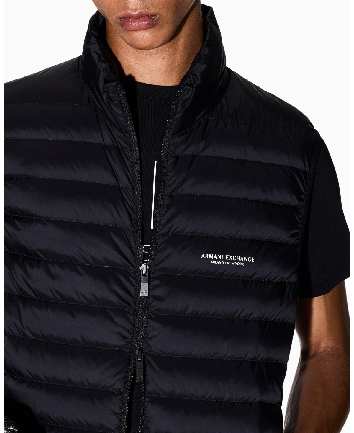 A|X Armani Exchange Men's Milan Ny Down Packable Vest