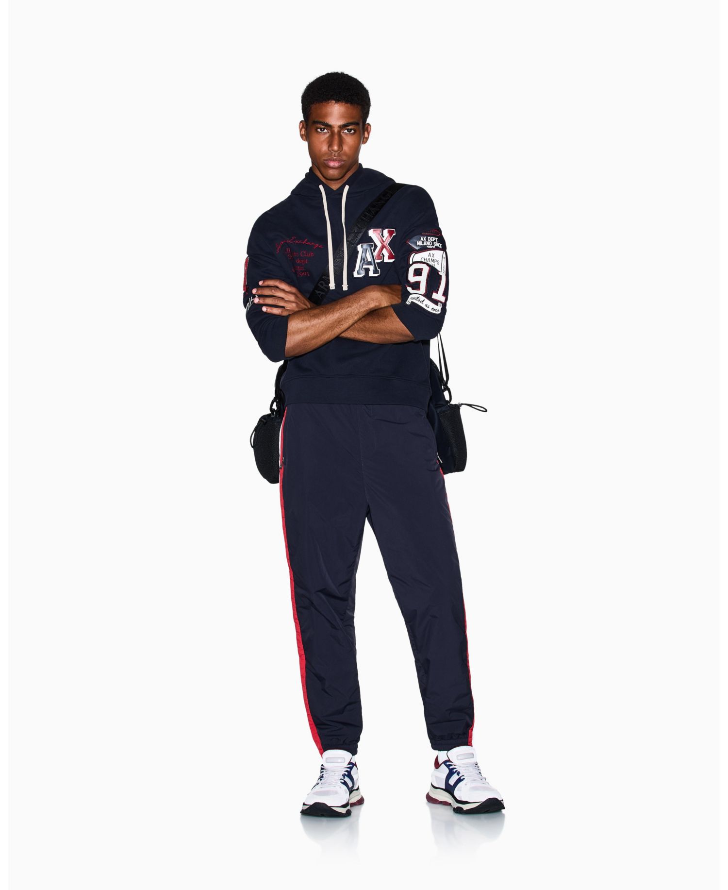 Men's Embroidered Multi Badge Hoodie