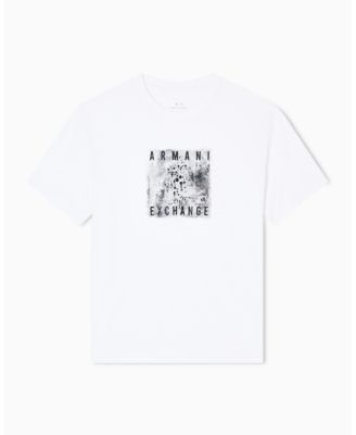Men's Grid Box Splatter Graphic T-Shirt