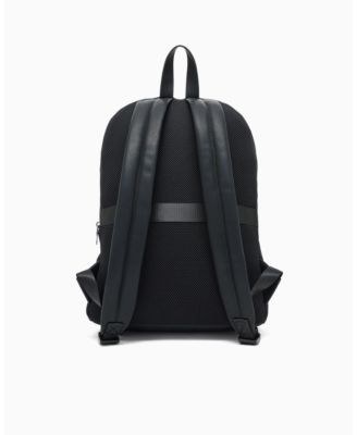 Men's Faux-Leather with Lettering Backpack