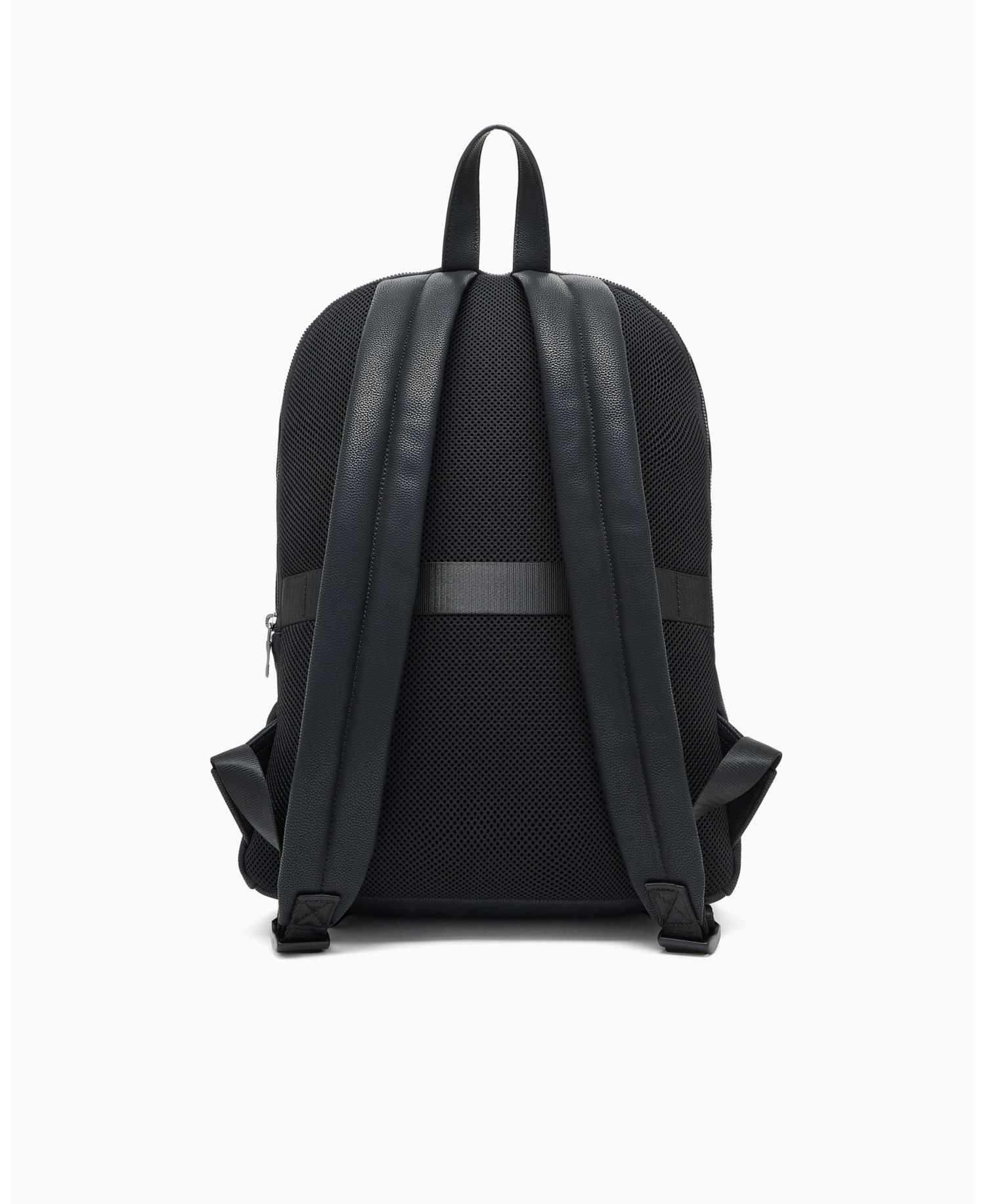 Men's Faux-Leather with Lettering Backpack