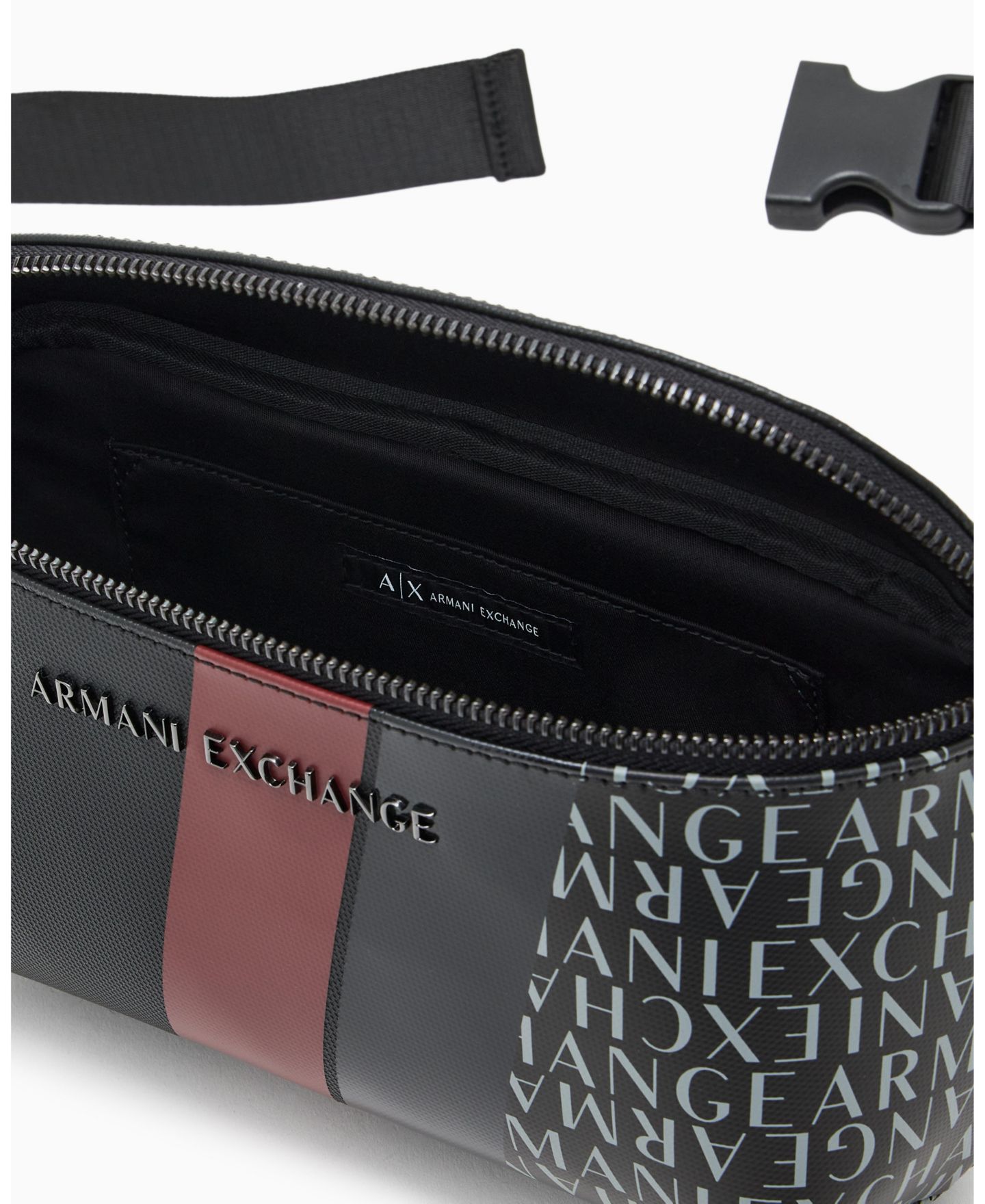 Мужская сумка A|X Armani Exchange Striped Detail Logo Graphic Belt — фото 5