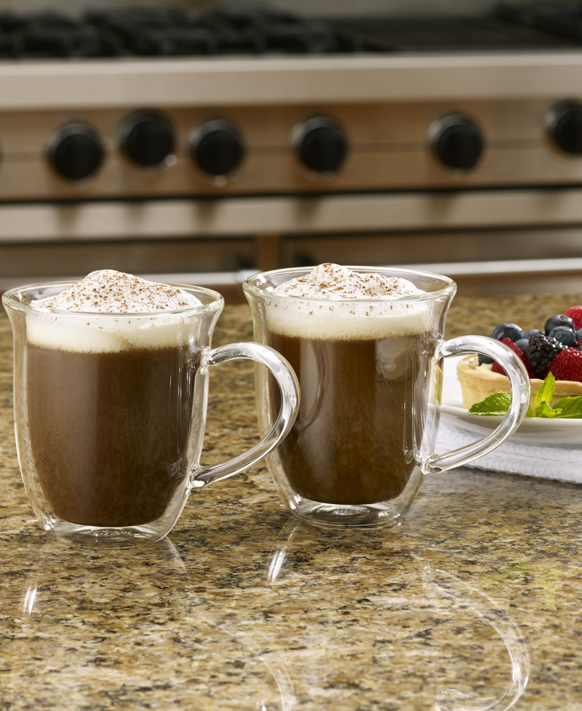 BonJour 2-Pc. Glass Cappuccino Cup Set