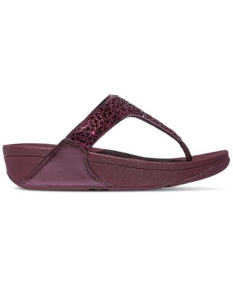 Women's Lulu Crystal Mix Toe-Post Wedge Sandals